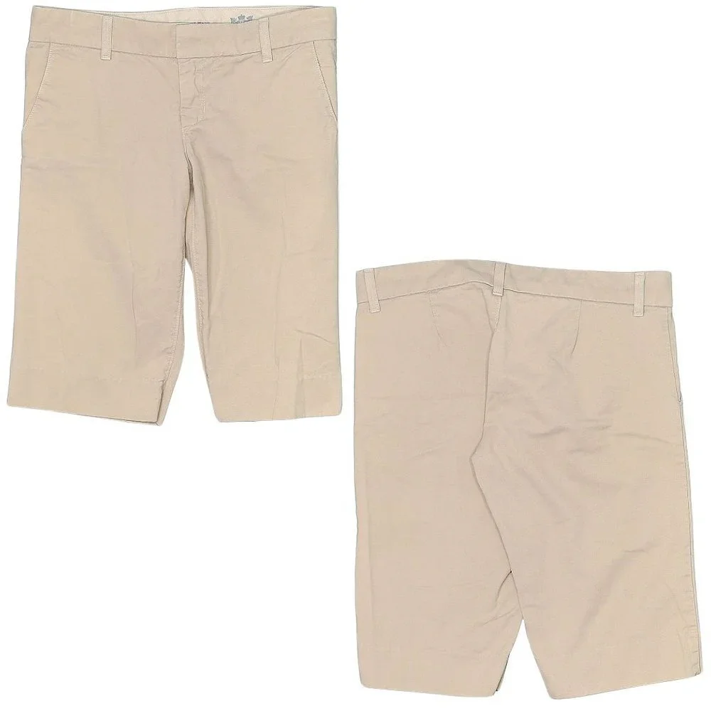 Vintage Y2K JUICY COUTURE 100% Cotton Khaki Chino Bermuda Shorts Size 28